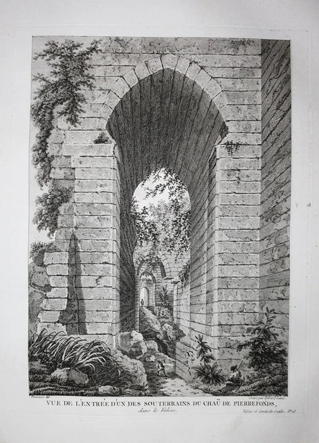Chateau De Pierrefonds Oise Hauts-De-France Rotocalco Engraving Incisione 1780