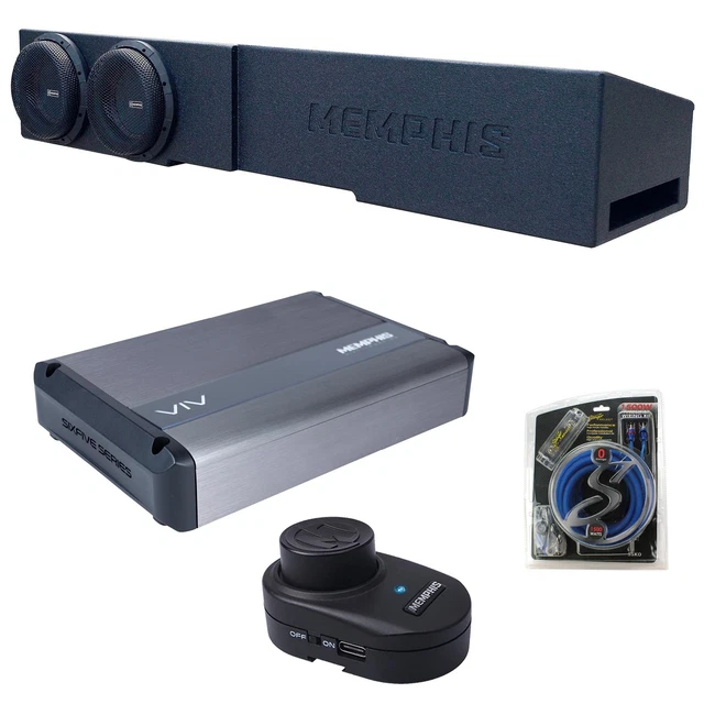 Memphis MJMECHEV8D1 Dual 8" Subwoofer Loaded Enclosure Compatible with 2007+ ...