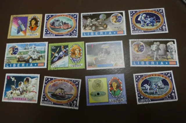 12 Liberia/ West Africa postage stamps philately philatelic postal