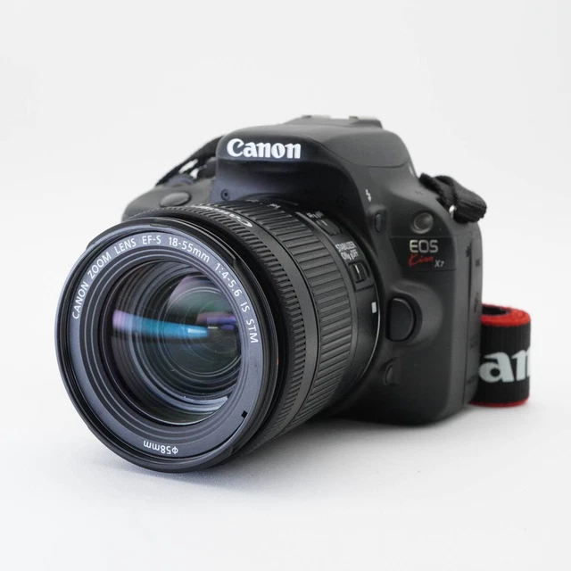 【C7046】KISS X7 + ZOOM LENS EF-S 18-55mm Canon EOS Kiss X7 DSLR Camera with Double Zoom Kit Romania