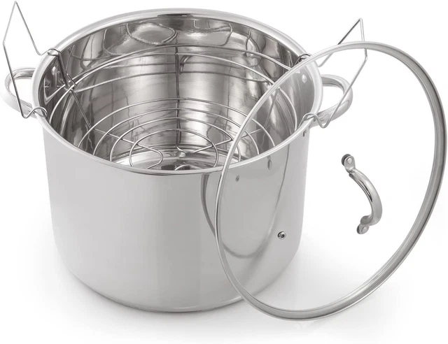 McSunley Stainless Steel Prep N Cook Water Bath Canner, 21.5 quart, Silver