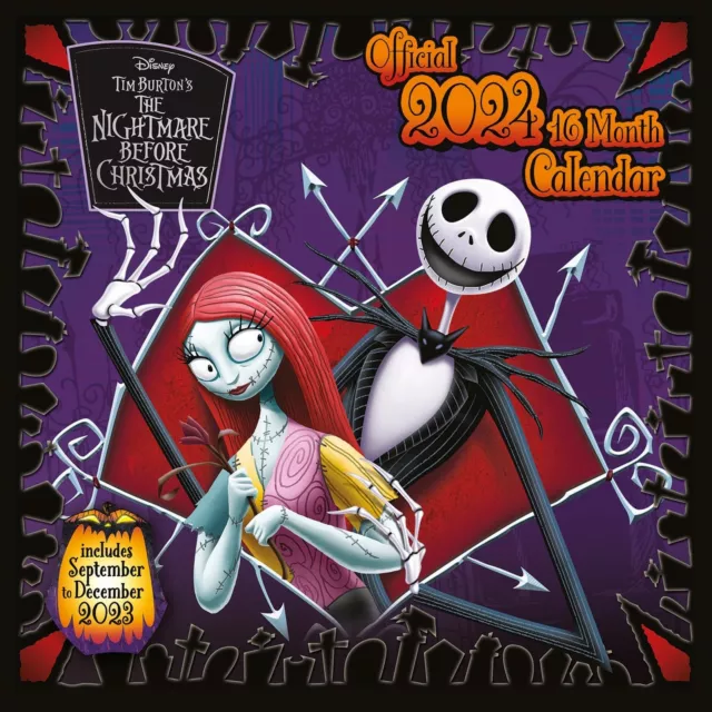 MERCH NIGHTMARE BEFORE Christmas 2024 30X30 Square Calendar /Merch NEW