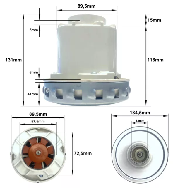 Domel Aspirant Turbine Moteur pour Alto Wap Kärcher Festo Ackermann 467.3.402-5 2