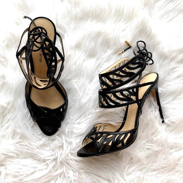 Alexandre Birman Caged Heel Sandals Black Size 38.5