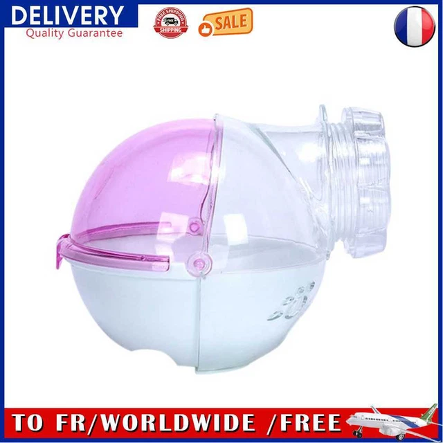 Cute Hamster Mouse Bathroom Toilet Cage Plastic Animal Bath Sand Box (Pink)
