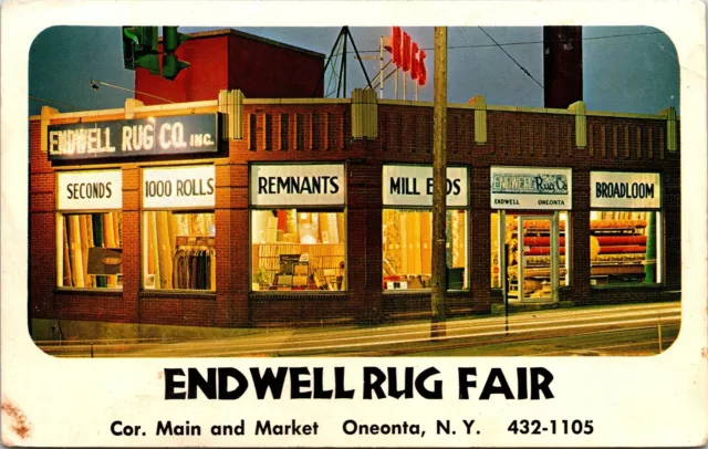 Endwell Rug Fair Oneonta New York NY c1968 Unposted Postcard