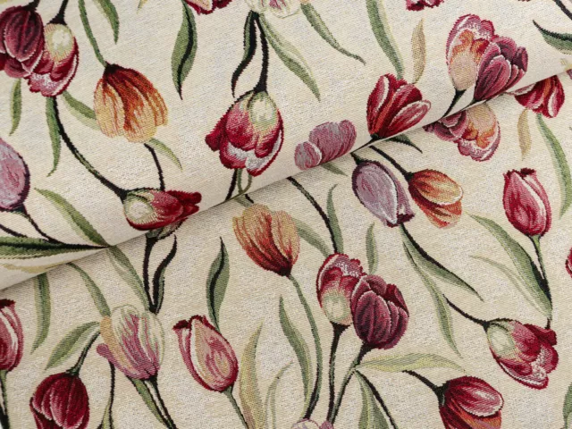 GOBELIN Stoff Dekostoff Taschenstoff Kissen Polster TULPEN EUR 21,98/m