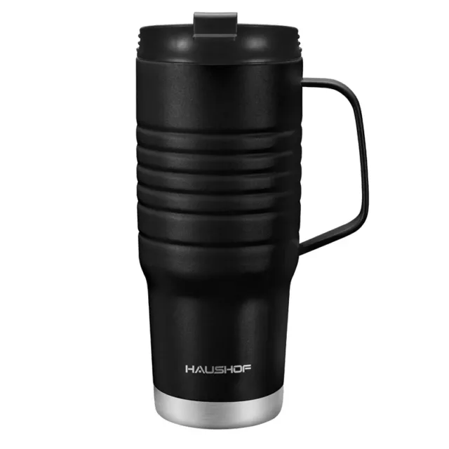 HAUSHOF Travel Mug Stainless Double Wall Vacuum Insulated Tumbler Leak-proof