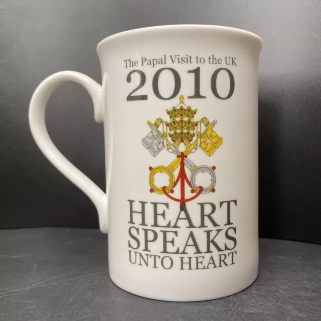 Papal Visit to the U.K. 2010 white bone china mug Heart speaks unto Heart