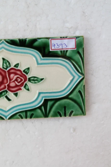 Old Circa 1930 Vintage Artdeco Ceramic Tile Border Made In Japan NH4393 5