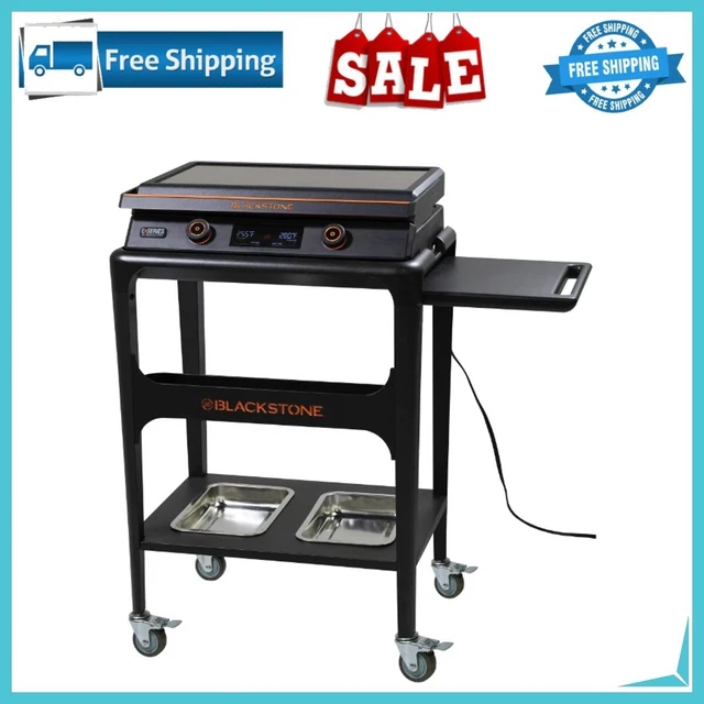 BLACKSTONE ESERIES 22& Electric Tabletop Griddle with Prep Cart 202.