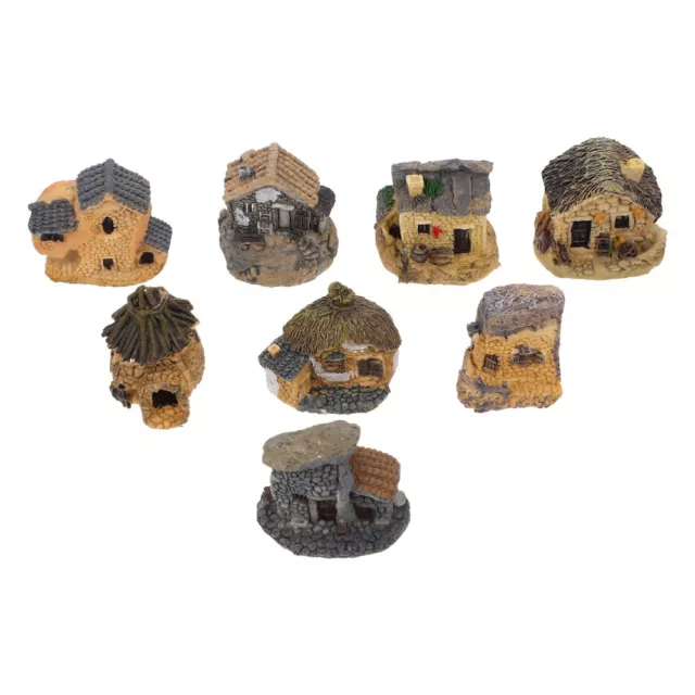 8 Pcs Kleine Häuser Mit Mikro Landschaft Miniatur Fee Weihnachtsdeko