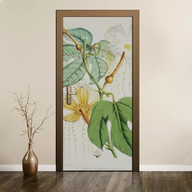 Peel & Stick Door Sticker Decal Wrap Painting Abstract Floral Flowers