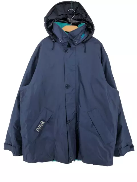 Vintage Helly Hansen Uomo IVAR con Cappuccio Reversibile Parka Giacca Taglia XL