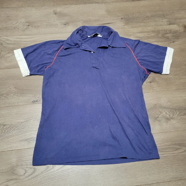 KMART POLO SHIRT Mens Extra Large Blue Vintage 80s Casual Preppy