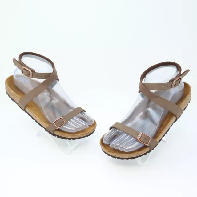 Birkenstock Daloa Womens Brown Birko Flor Ankle Strap Sandals Size 36 US L5 Narr