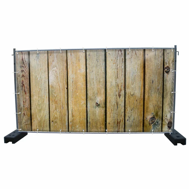 340 x 173 cm | Holzwand Bauzaunbanner, Garten, Sichtschutz (1623)