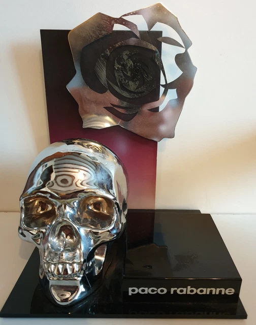 Porte-clés Décoratif Paco Rabanne - Tête De Mort Rock/Punk - Acier Inoxydable - Neuf Sans Étiquette