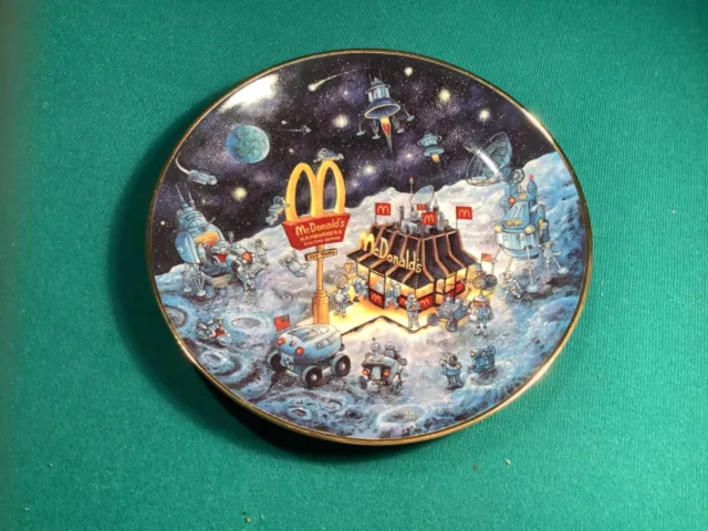 Vintage McDonald’s Golden Dreams Plate Bill Bell Limited Edition Space Fly Thru
