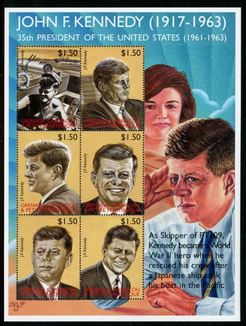 Grenada Grenadines Scott #2372 MNH SHEET John F. Kennedy JFK CV$6+ 408697 ISH