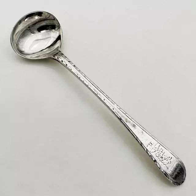 POSSIBLY IRISH PROVINCIAL / AMERICAN COIN SILVER MUSTARD SPOON SILVER 18thC