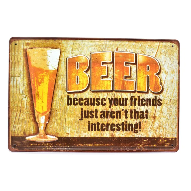 Beer Poster Vintage Metal Tin Signs Pub Bar Art Wall Decor