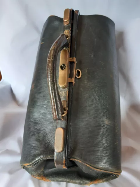 Tasche Hebammentasche Arzttasche Leder antik doctor bag Lether old Vintage TOP