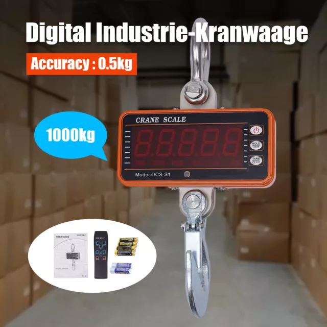 alta precisione 1000KG 2000LBS ALLUMINIO DIGITALE GRU SCALA dazio da Appendere