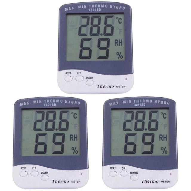 3 Count Indoor-Hygrometer Digitales Thermometer Raumthermometer Innen
