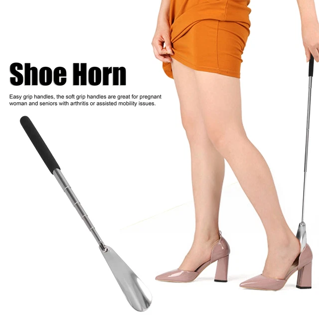 thumbnail image 2 of NINEMAX Shoe Horn Long Handle For Seniors Men Women, Metal Long Shoehorn Boot Horn 16.5'', Travel Small Stainless Steel Shoe Spoon Helper For Kids 7.5 2 of 10