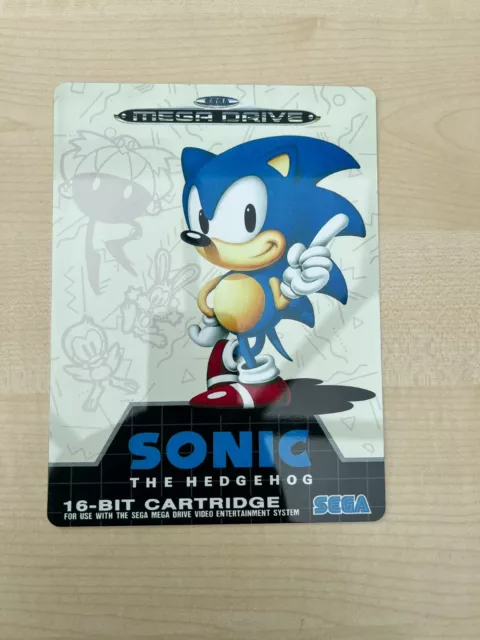 Sonic Metal Wall Plaque Sign Tin Sega Mega Drive Mancave Genesis Retro Decor A5