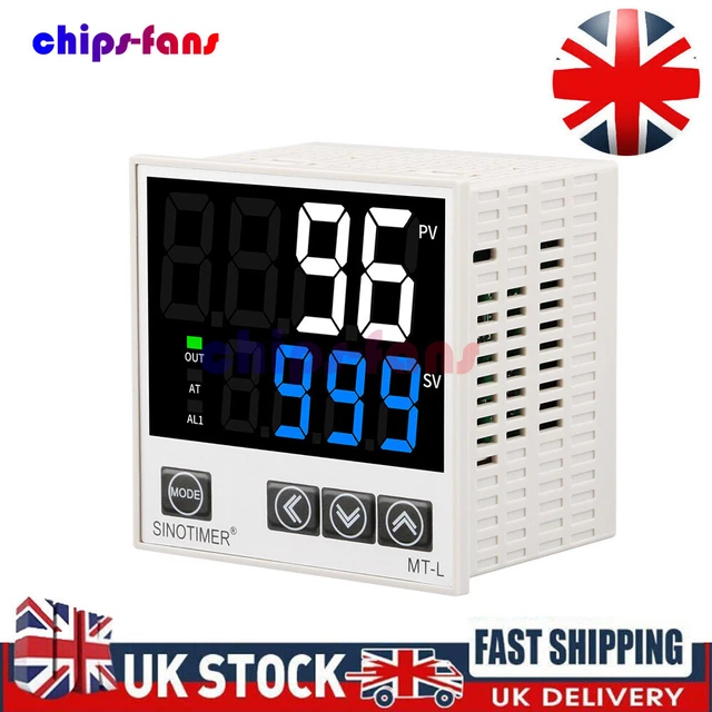 DIGITAL PID THERMOSTAT Relay/SSR Dual Output Temperature Regulator Controller UK £13.99