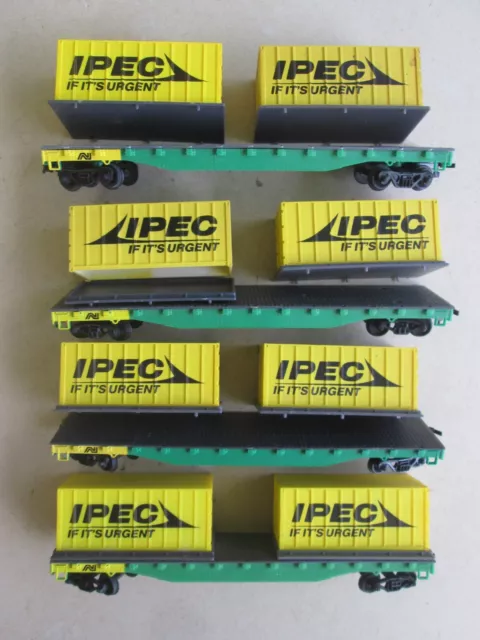 AN Australian National Ipec container freight wagon model train lot Life-Like