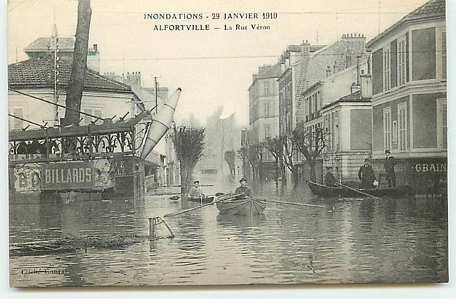 ALFORTVILLE - La Rue Véron - Inondations 29 Janvier 1910 - 23669