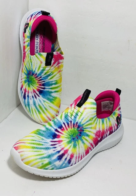 Skechers Missy Girls Sz 3 Air-cooled Memory Foam Multi Color