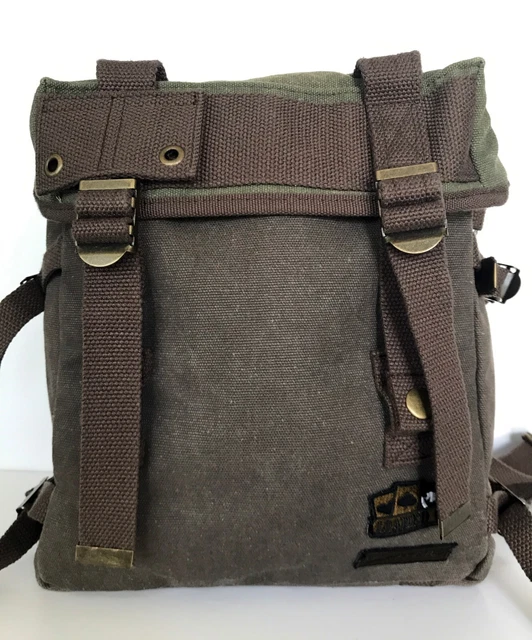 Sac Besace Fourretout toile kaki 100% coton marque FRESHJIVE mixte, vintage