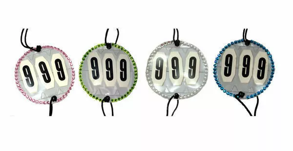 Competition Crystal Bridle No Holder 3 Digit Numbers Set Of 2 Show Horse Cattle