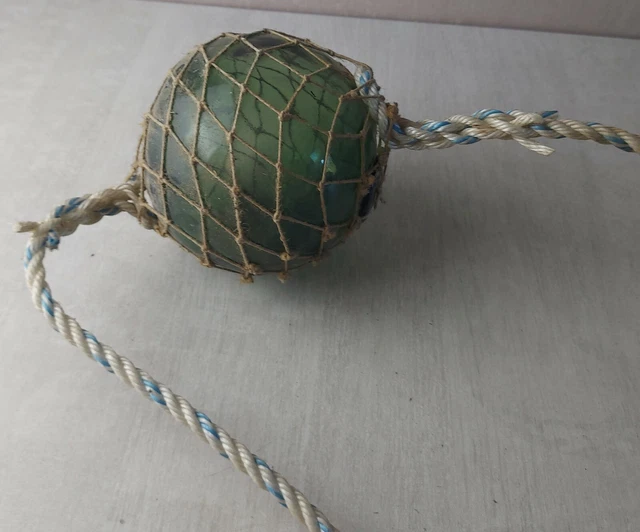 ANCIEN FLOTTEUR DE pèche / boule, en verre soufflé, vintage EUR 17,99