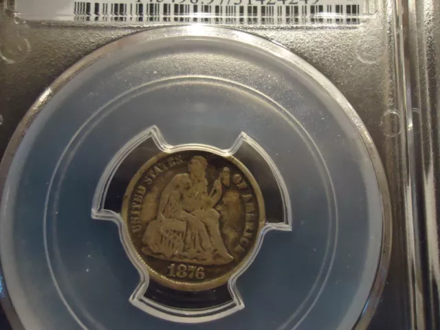 1876 Cc 10C Pcgs Genuine 97 Ev Damage F Details Ddo Fs-102