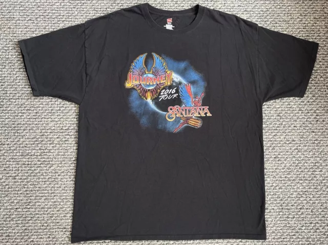 Journey Santana T-Shirt Adult 2XL US World Tour 2016 Band Concert Music Rock