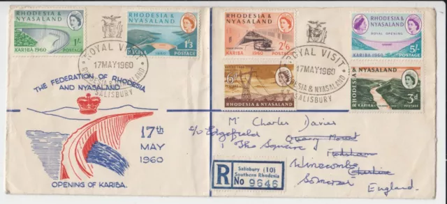 RHODESIA & NYASALAND 1960 Opening of the Kariba Hydro-Electric Scheme.  FDC