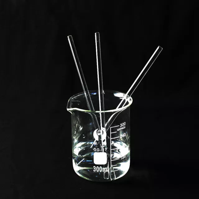 5 pcs Glass Stirring Rod for Lab Use Stir Stiring Stirrer Laboratory