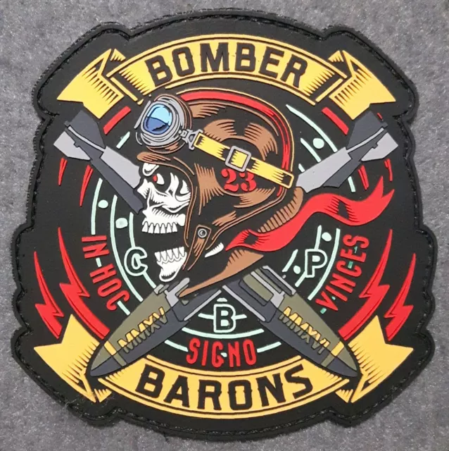 USAF 23rd Bomb Squadron "Bomber Barons" B-52H Stratofortress PVC Patch on Velkro