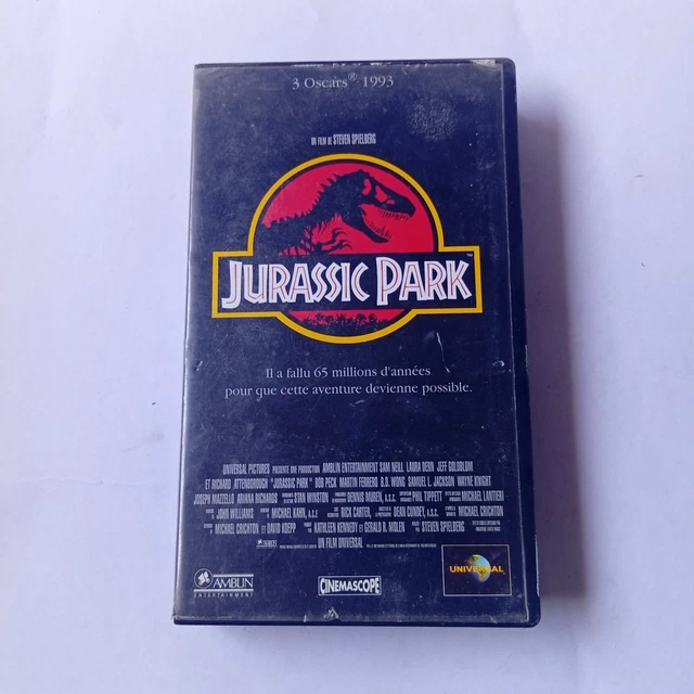 RARE VHS HORROR Sci-f Clamshell Big Box Jurassic Park Sam Neill Laura ...