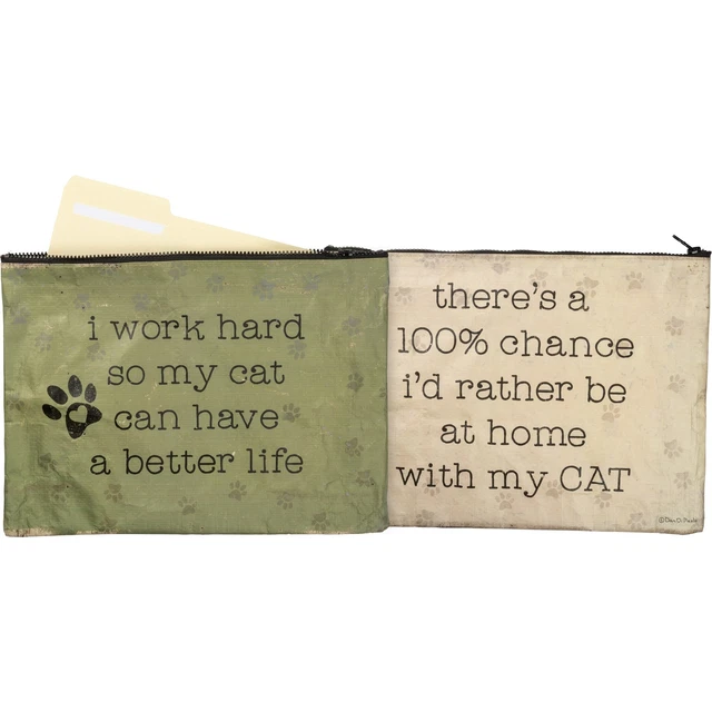 I Work Hard So My Cat Can Have Better Life Zipper Folder