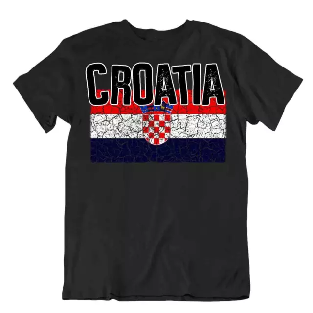 Flag T-Shirt Croatia Fashion Country Souvenir Gift Tee Pride logo