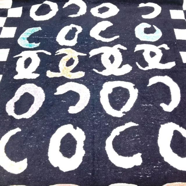 black and white coco chanel towels