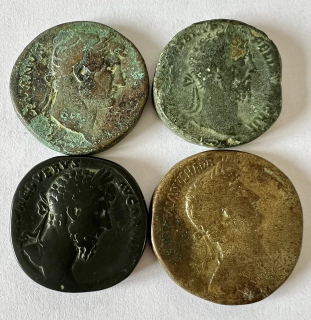 Rare lot de 4 sesterces sestertius à identifier to identify