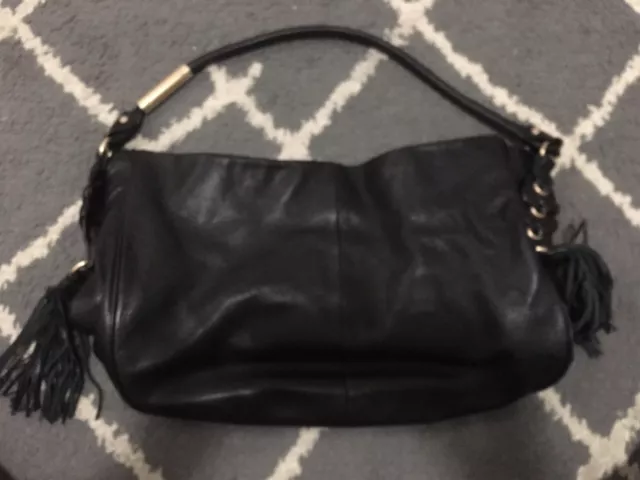 Foley & Corinna Black Leather Hobo Shoulder Bag