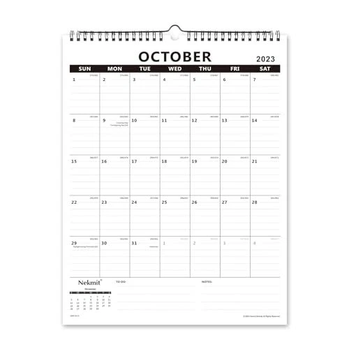 20232024 ACADEMIC YEARLY Monthly Wall Calendar, Wirebound Calendar for